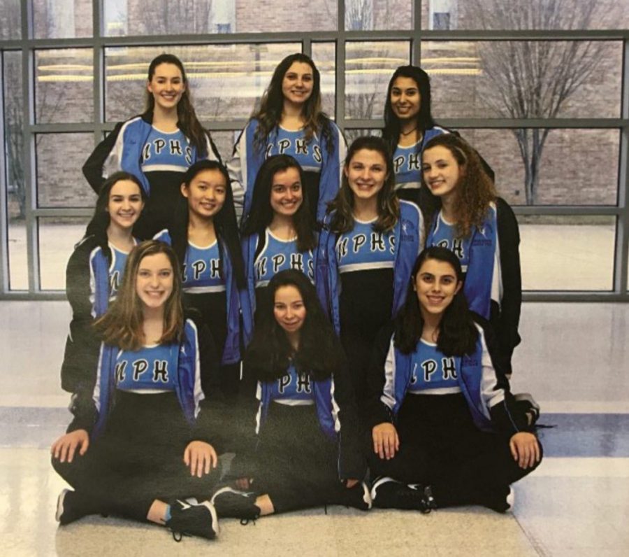 Emily Biddle (top middle) and the North Penn dance team.
