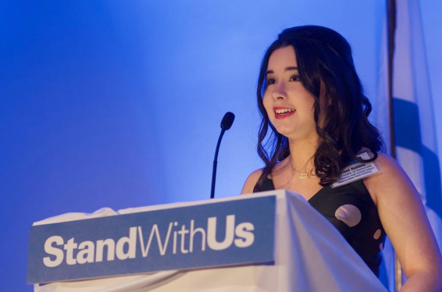 Rubins addresses members of the organization Stand With Us at the National Museum of American Jewish History in Philadelphia (December 2018).