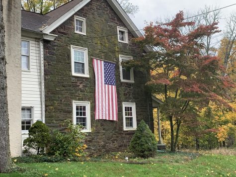 File Photo: AUTUMN AMERICANA -  A home at the intersection of Old Morris Rd. and Old Forty Foot Rd. in Towamencin Township displays the American flag on October 30, 2019. If its autumn and its America, that means its also election season. Voters across the country will make choices, largely in local elections, as they exercise their civil duty and cast their votes. 
