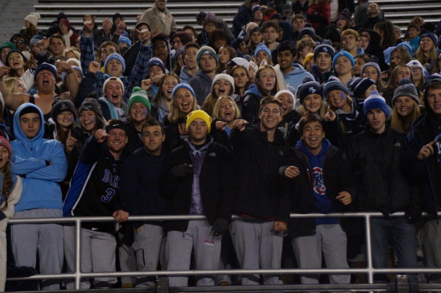 The student section that included 4 buses of students that travelled from Lansdale to Hershey to watch the Boys Soccer Team compete for their first state championship.