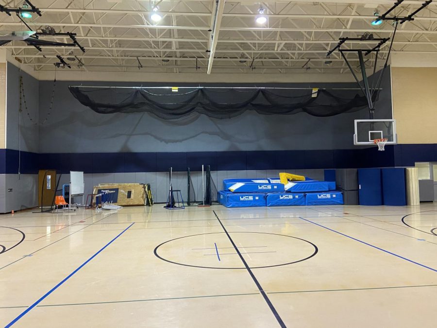 The Auxiliary gym is one of the three gyms at North Penn that has limited space for all student sports and activities. 