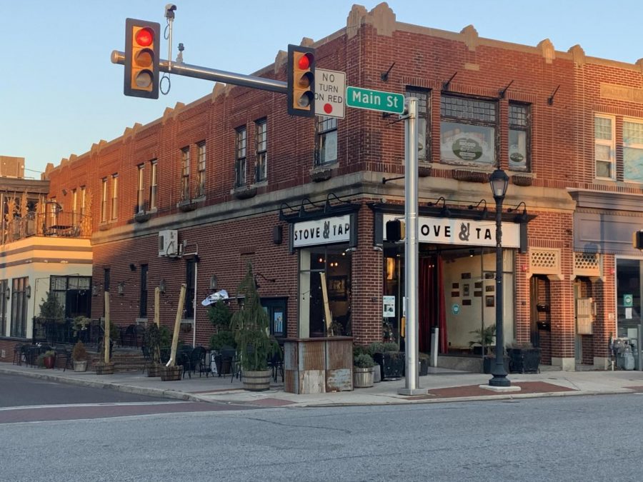 In the center of Lansdales Main St business district is Stove and Tap, offering indoor and outdoor dining 