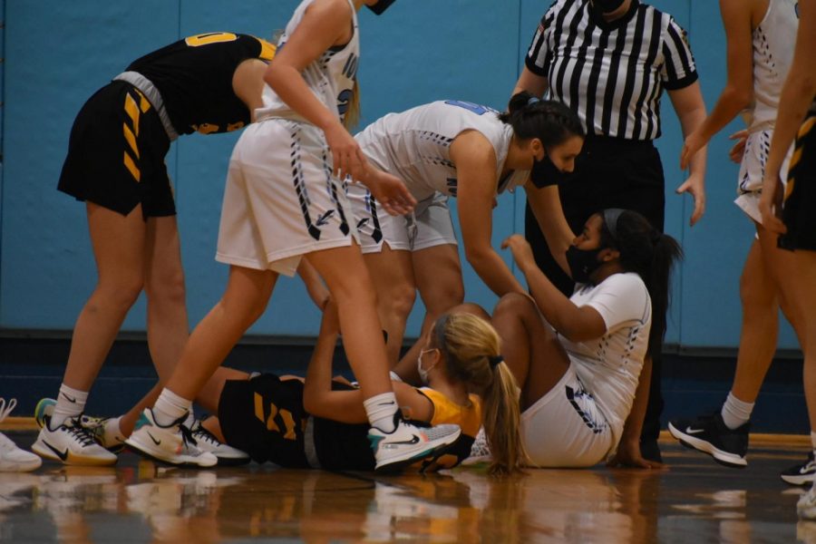 Close but just short... The NP girls basketball team battled hard all night but fell just short to CB West on Friday, January 29, 2021.