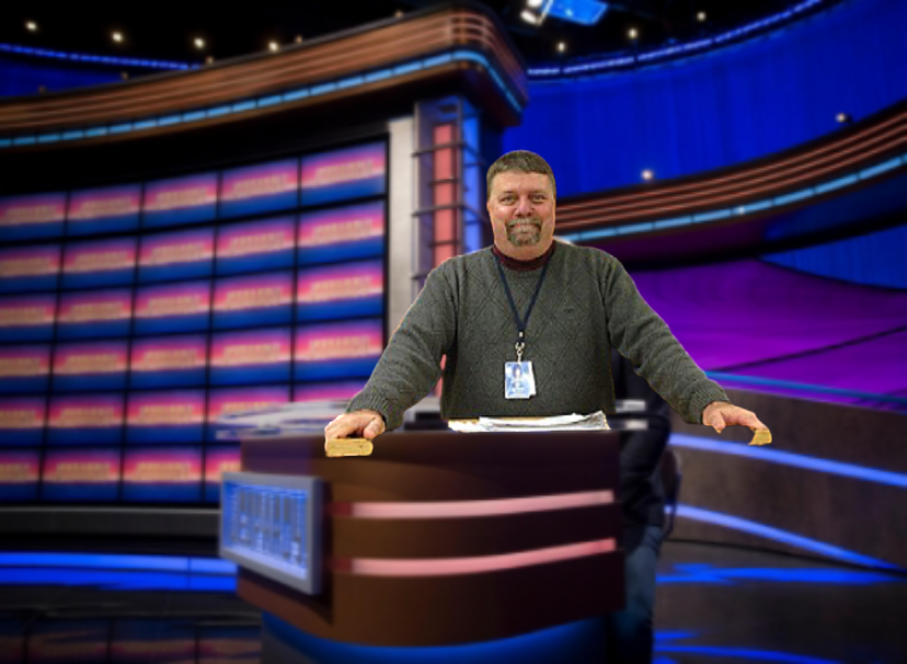 This... is... Brumbaugh! Sam Brumbaughs NPTV fame has led him to California and the set of Jeopardy!