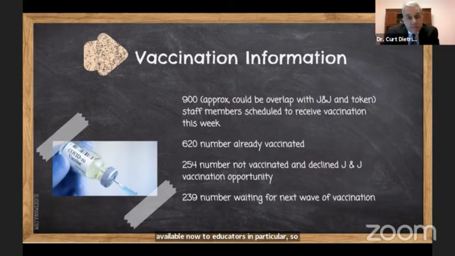 Dr.+Curt+Dietrich+discusses+the+current+status+of+North+Penn+staff+vaccinations.