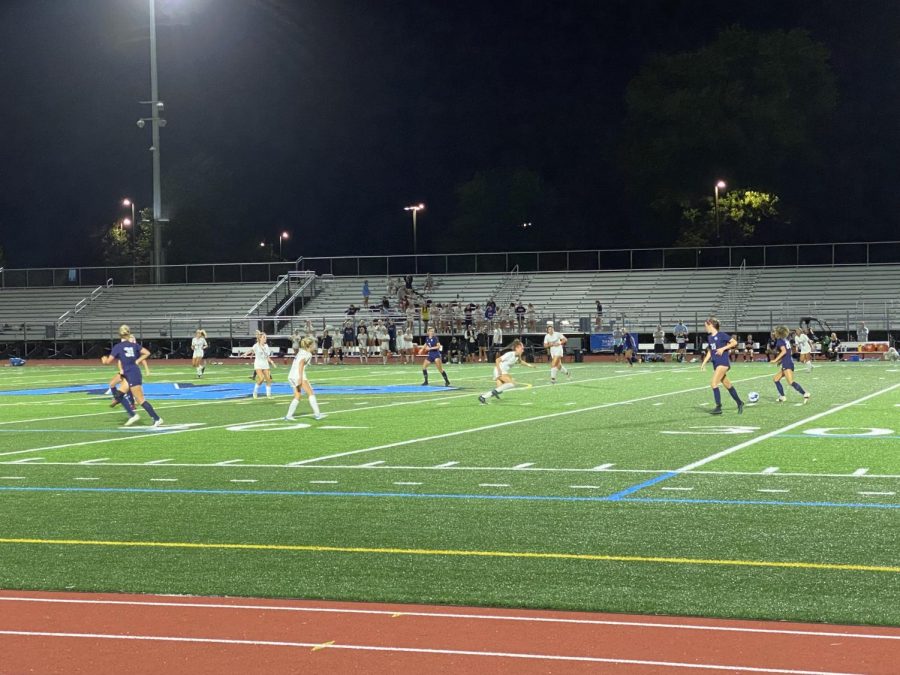 KIcking+into+the+Night+-+The+Np+Knights+girls+soccer+team+takes+on+CB+East+at+Crawford+Stadium.