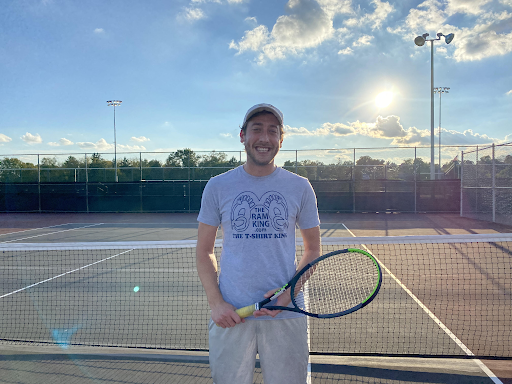 Alex Hoffman after practice on his home court