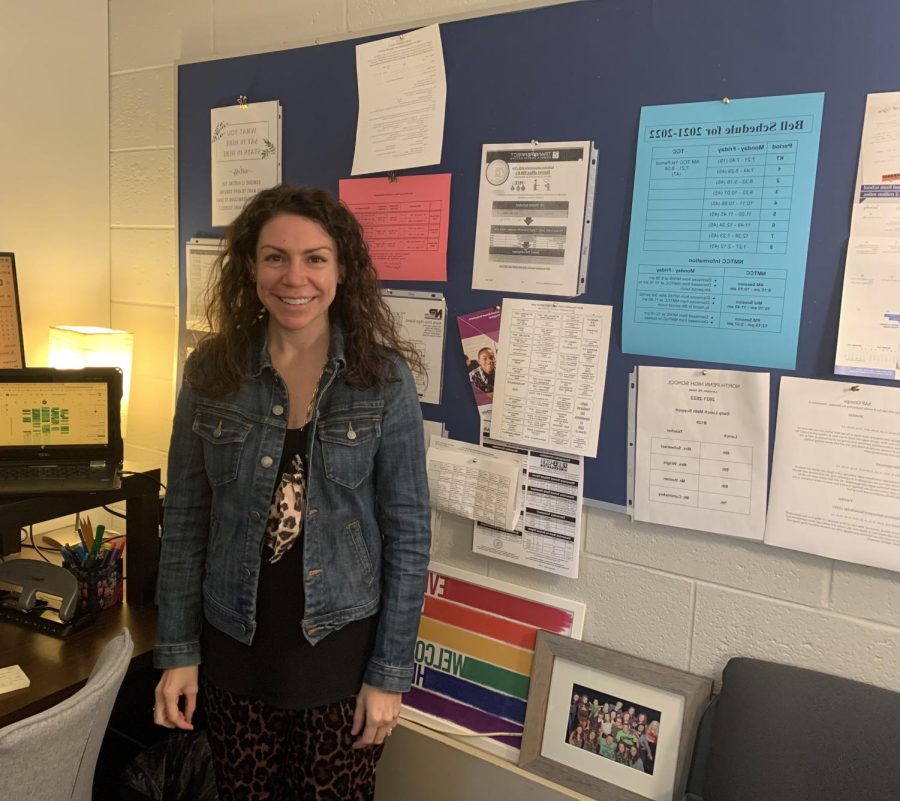 Ms. Kristin Hannings excited to be back at North Penn High School as a guidance counselor. 