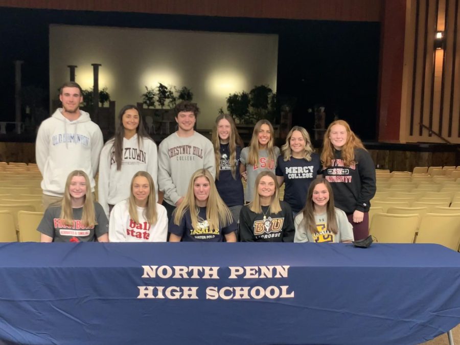 12+North+Penn+student-athletes+signing+their+National+Letters+of+Intent