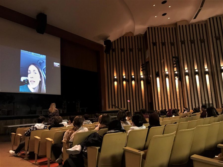 Author Liz Moore speaking to English 101 students via Zoom about her Book Long Bright River