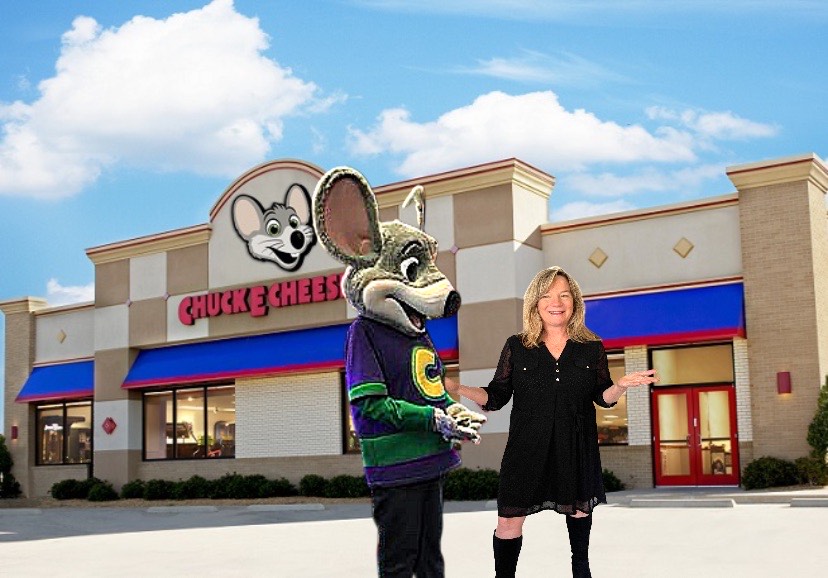 Mrs. Marino visits Chuck E. Cheese to finalized the Senior Prom details.