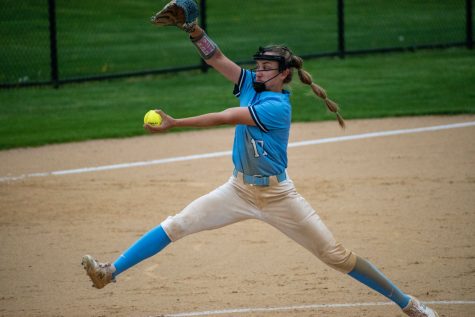 Swing and a Miss! Julia Shearer struck out 15 Bensalem Owls in the Knights 11-0 victory on Tuesday, April 27, 2022. 