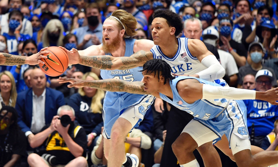 Tonight, North Carolina and Duke will face off for the third time this season. History will also be made, as this is the first time the two teams will have met in the NCAA tournament. 
