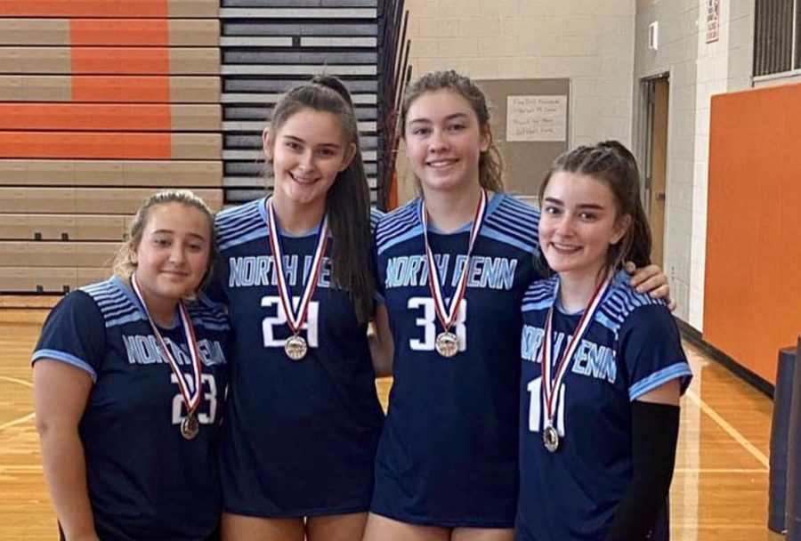 Brooke Moffa, Katie Mumford, Kiley McTaggart,  and Zoe Hunsberger are wrapping up their senior season on the volleyball court.