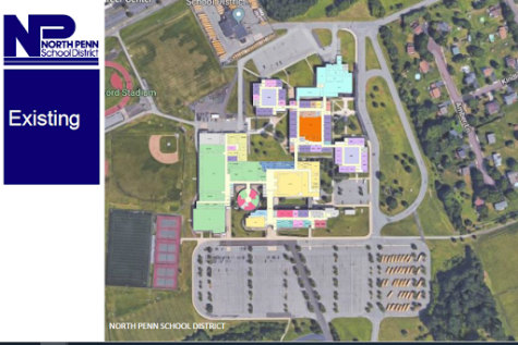 The current North Penn High School layout, including outdoor installments. Image courtesy of John Collier
