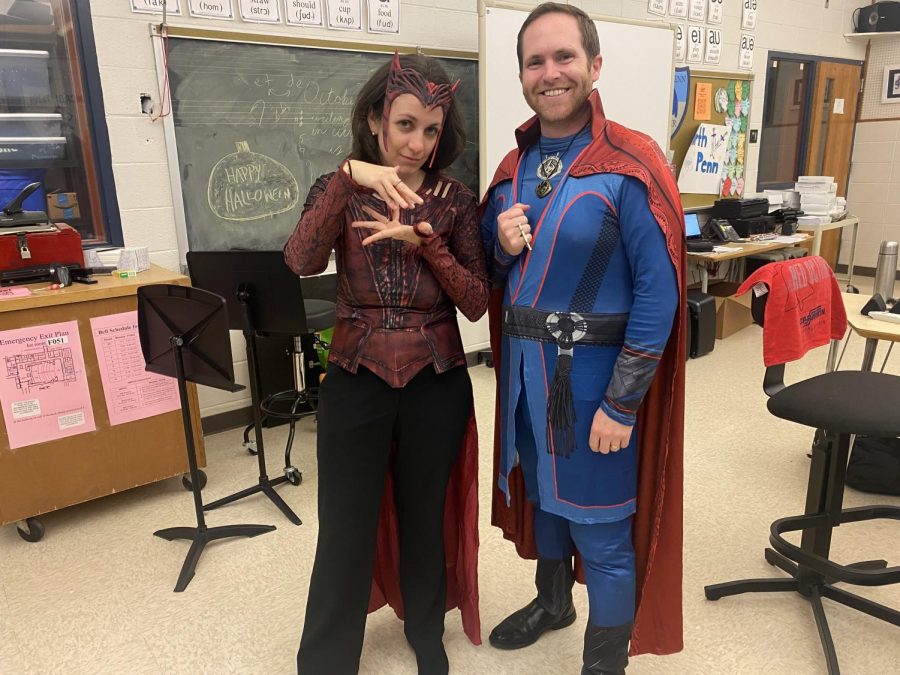 Not only are they the superheroes of North penn’s chorus world, Mr. and Mrs. Klenk match as everyones favorite superheroes, Doctor Strange and Wanda