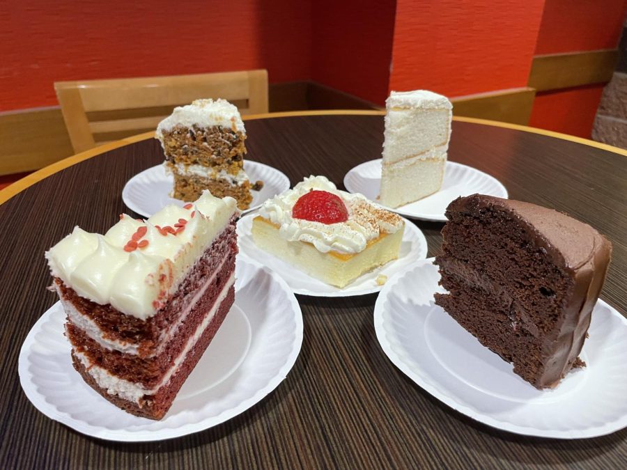 A+wide+variety+of+cakes+are+available+at+Wegmans+bakery+section.