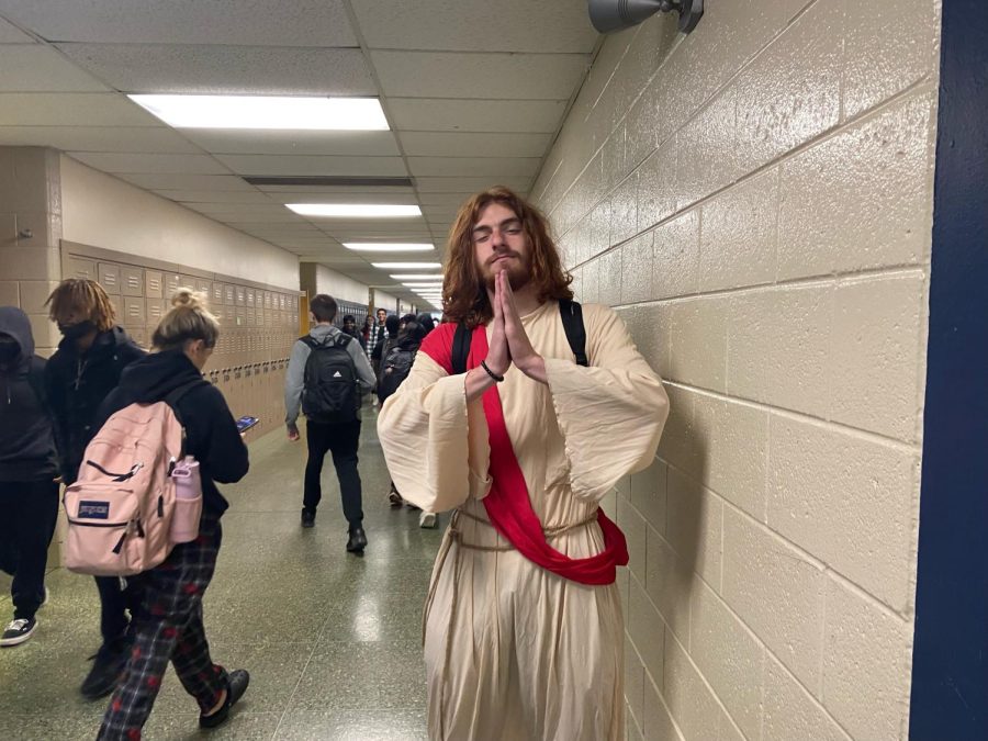 Just like Jesus blessed people Luke Snively (12th) blessed the halls of North Penn.