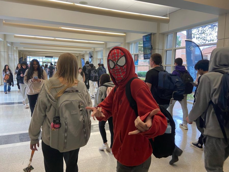 Unfortunately, like the real Spider-Man, Kate Romanoski (10th) could not be seen swinging through the halls.