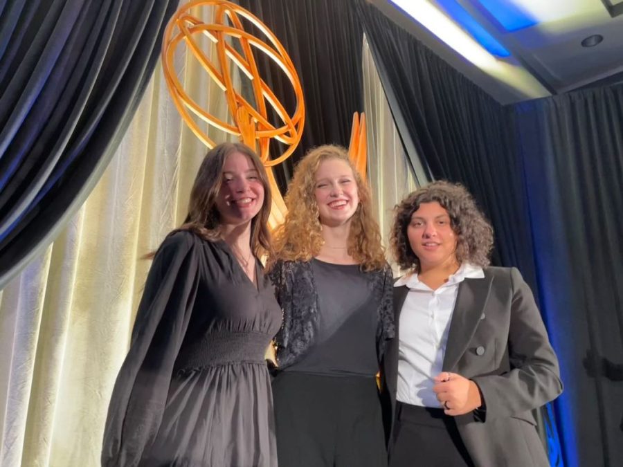 FIT FOR FAME- Holly Marlin (left), Audrey Keller, and Reesa Frost (right) step into the spotlight and volunteer at the mid-Atlantic Emmys.
