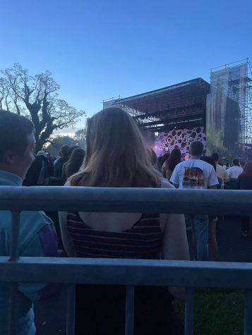 The 'raised platform' offered by Rex Orange County's "Who Cares?" venue does not reflect equal access and mindfulness to differently-abled individuals who may otherwise be at a height disadvantage.