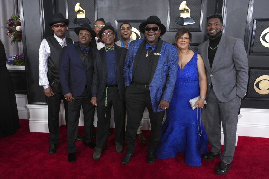 Members+of+Nathan+and+The+Zydeco+Cha+Chas+arrive+at+the+65th+annual+Grammy+Awards+on+Sunday%2C+Feb.+5%2C+2023%2C+in+Los+Angeles.+%28Photo+by+Jordan+Strauss%2FInvision%2FAP%29