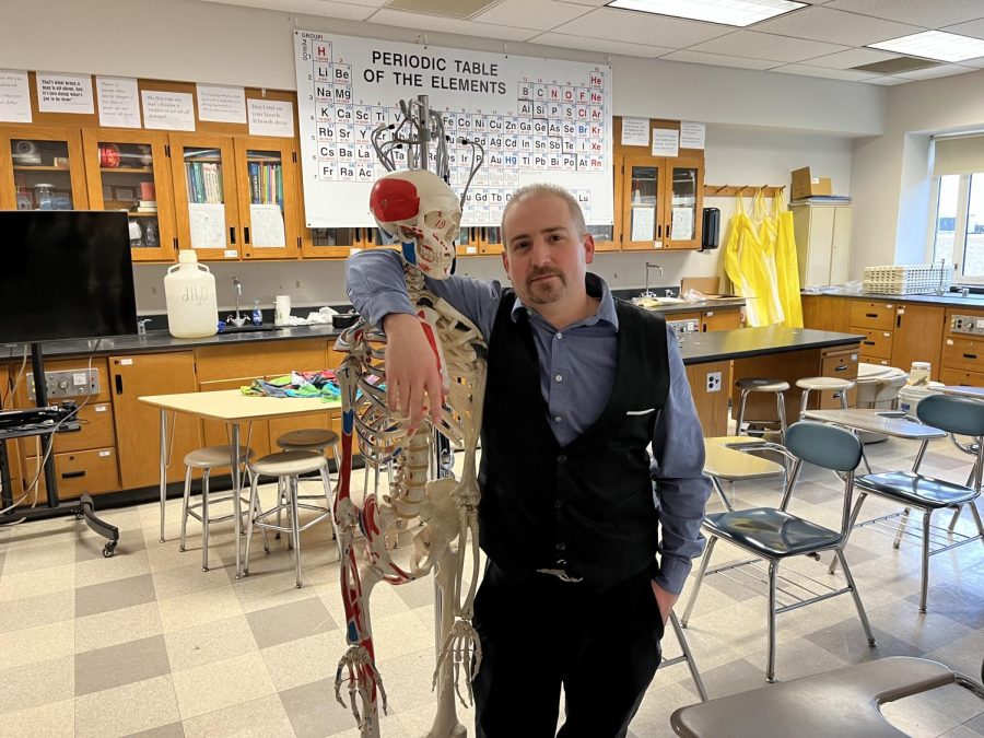 Science and Living - North Penns Mr. Jereme Boucher has lived a life well beyond the science classroom. (Photo by Riley Roach)