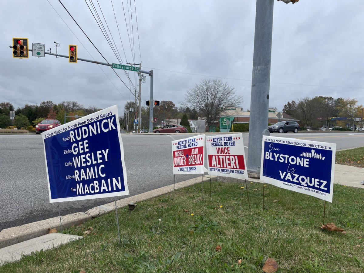 Sign%2C+Sign%2C+Everywhere+a+Sign%3A+Campaign+signs+along+Valley+Forge+Rd+in+Lansdale%2C+PA+promote+school+board+candidates+vying+for+seats+on+November+7th.+The+School+Board+race+is+just+one+of+many+local+races+that+are+up+for+grabs+next+week.+