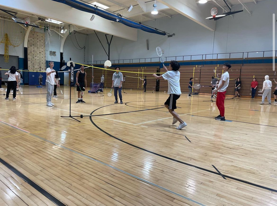 Badminton clubs after school tournament.