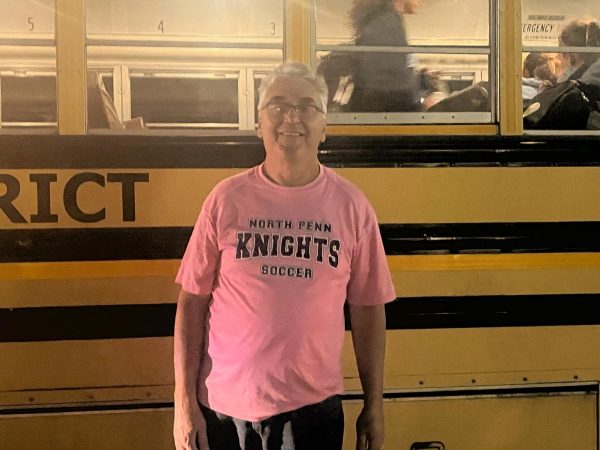 Mr. George after driving the girls soccer team home from their playoff game.
