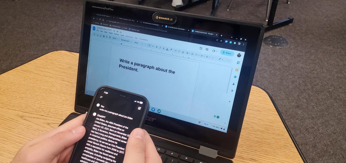 A student using AI for their History assignment. 