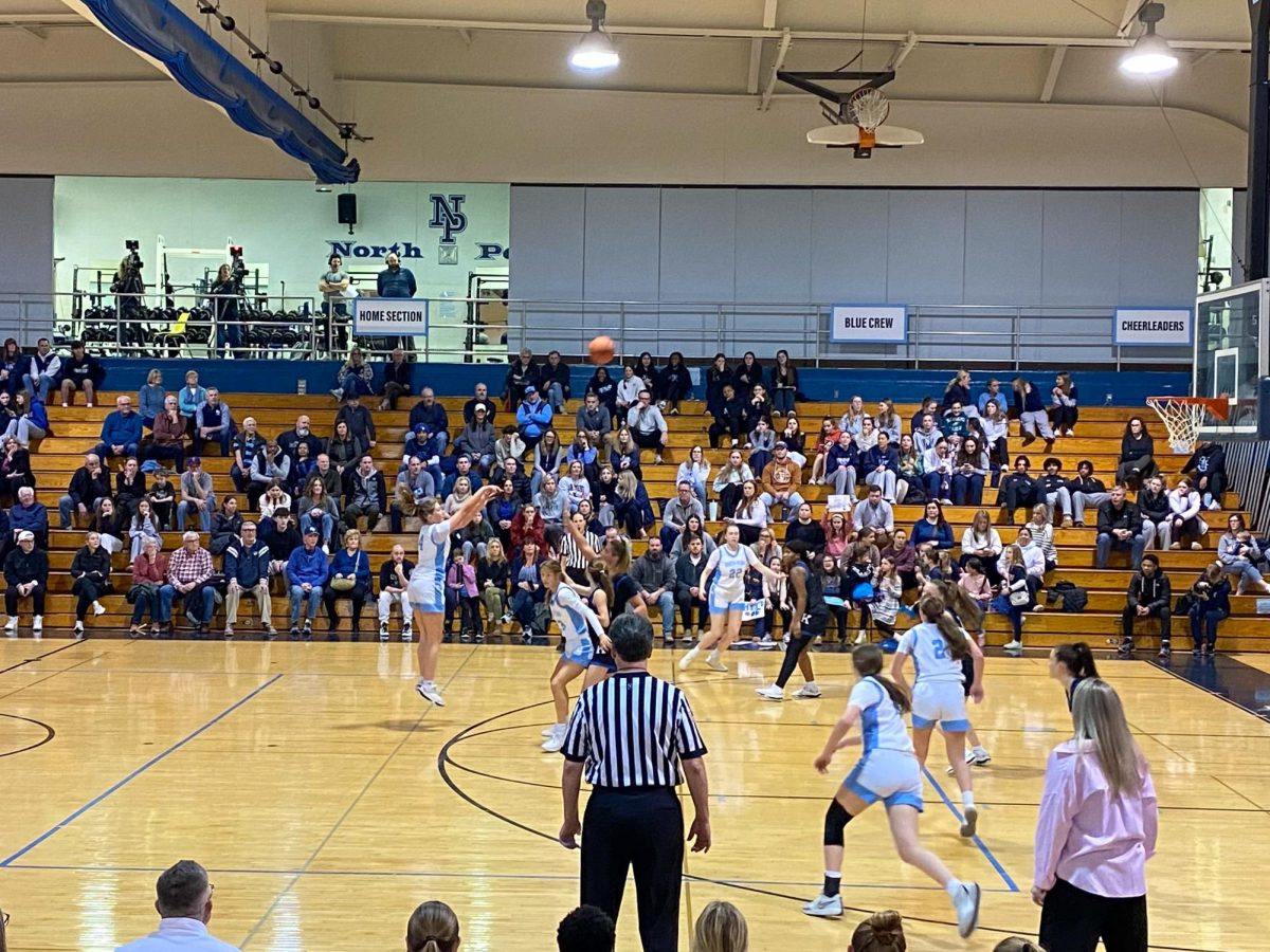  Caleigh Sperling finds her rhythm from downtown during the third quarter on Wednesday, February 21st,2024.