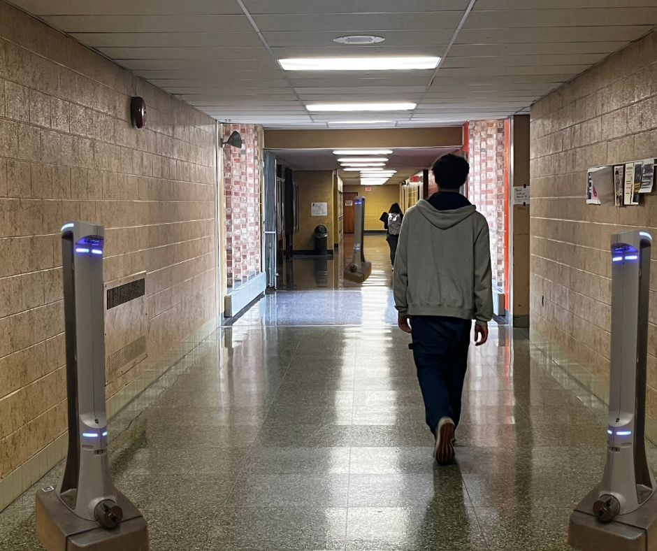 EYES EVERYWHERE! New hallway sensors will be sweeping all corners of NPHS as the school puts the hammer down on daily hallway shenanigans. 