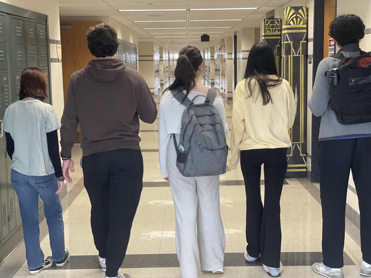 Students dressed down walking through the halls of North Penn.