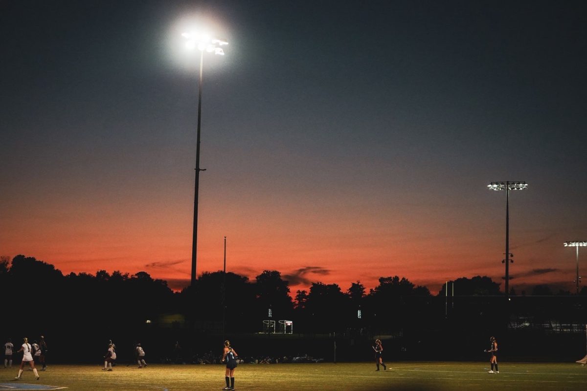 Beautiful sunset glows over the NPHS turf.