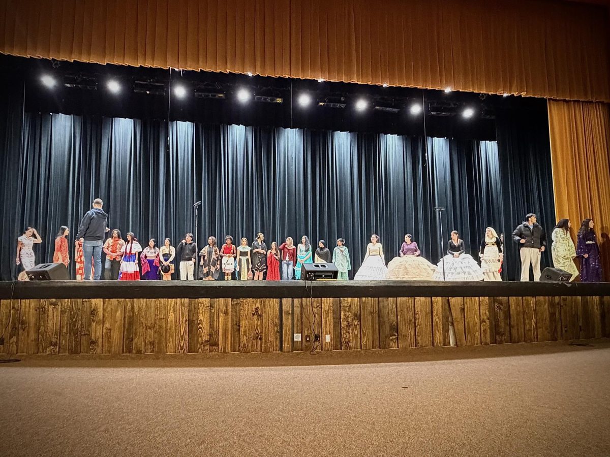 Student performers work on one final rehearsal for North Penn High School's annual Multicultural Night celebration. 