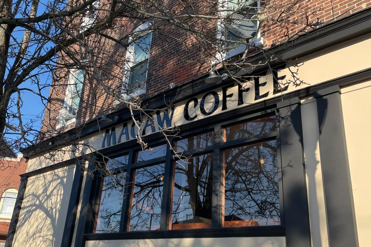 Macaw Coffee rests at the corner of the corner of Walnut St and Second Street.