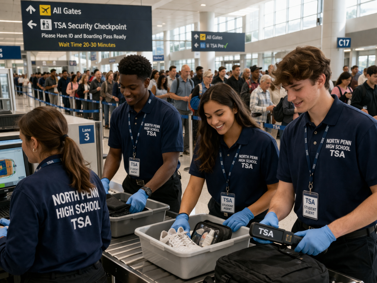 North Penn's first batch of TSA workers at the Philly airport.
